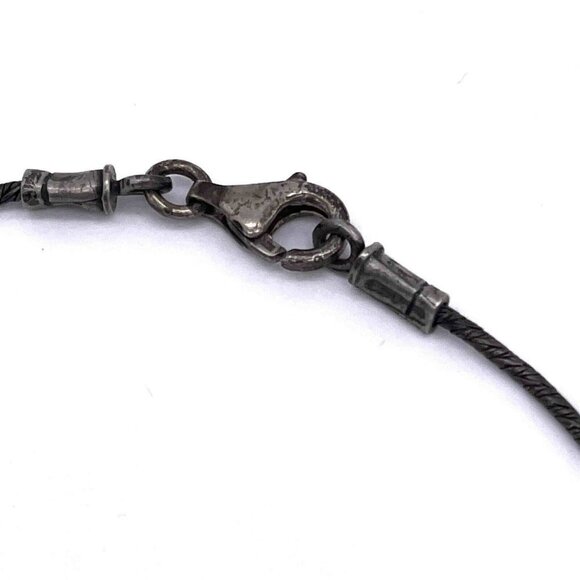 925 Sterling Silver Cross Hammered Pendant Chain Necklace 17 Inch - Picture 5 of 5